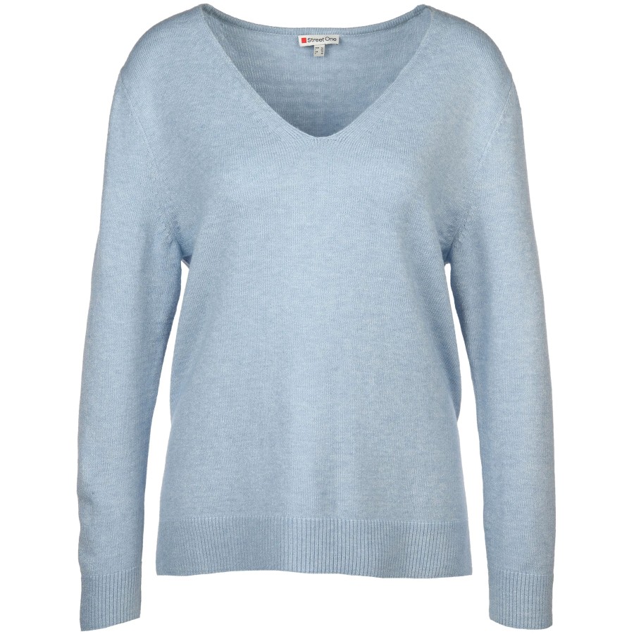 Frauen Street One Pullover & Cardigans | Damen Flauschshirt In Melierter Optik