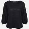 Frauen Sure Shirts & Tops | Damen Lurex-Shirt Mit 3/4 Arm