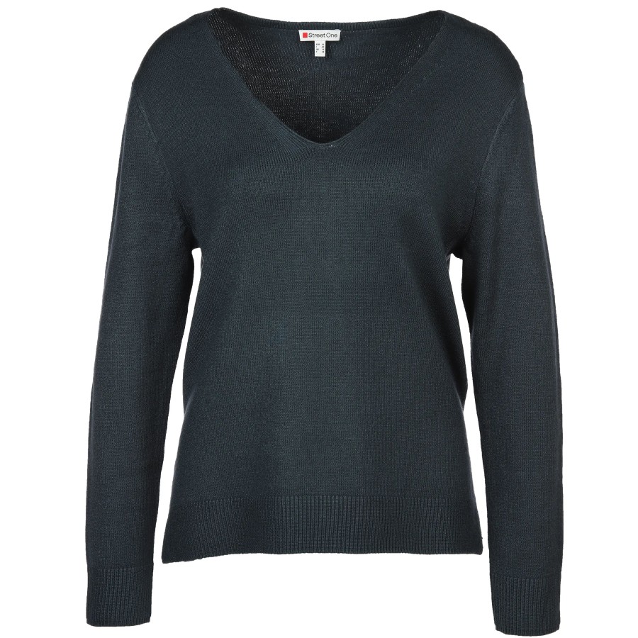 Frauen Street One Pullover & Cardigans | Damen Flauschshirt In Melierter Optik