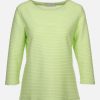 Frauen Sure Shirts & Tops | Damen Strukturshirt Mit 3/4 Arm