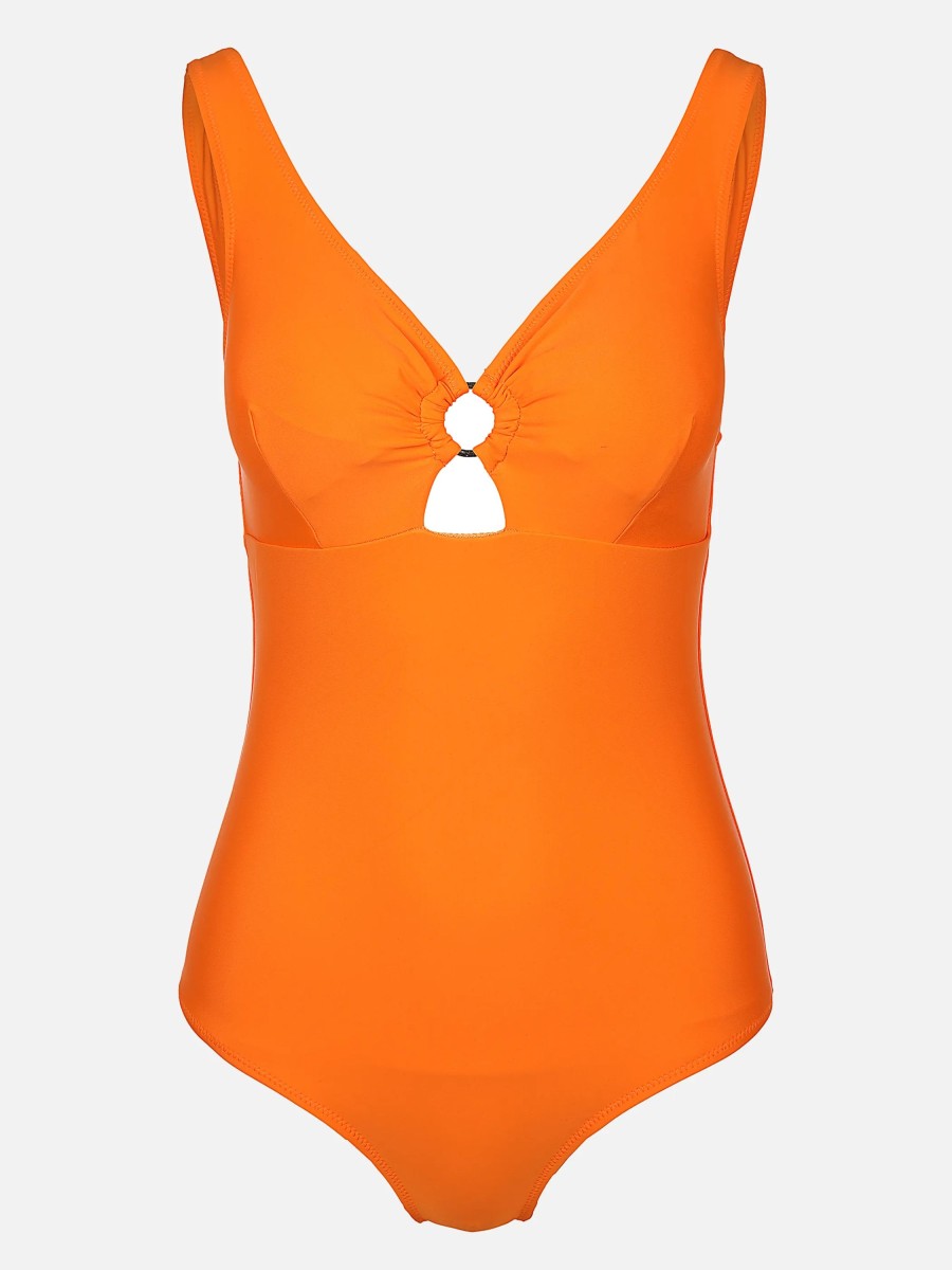 Frauen Grinario Sports Bade & Strandmode | Damen Badeanzug Mit Ring-Detail