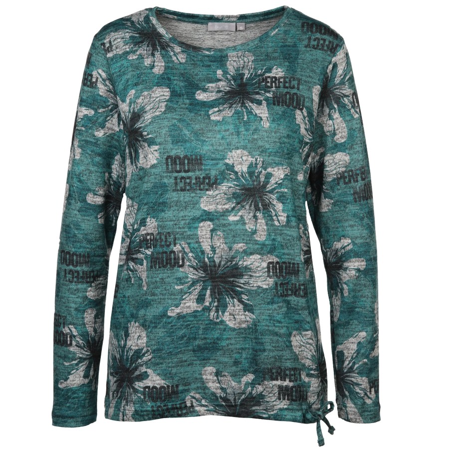 Frauen Sure Shirts & Tops | Damen Flauschshirt Mit Alloverprint