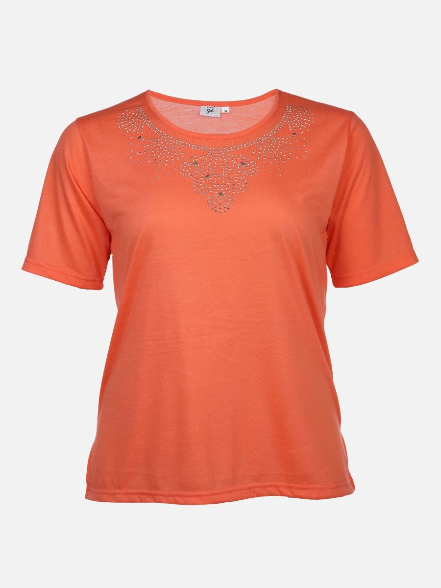 Frauen Sonja Blank Grose Grosen | Grose Grosen Shirt Mit Glitzersteinchen