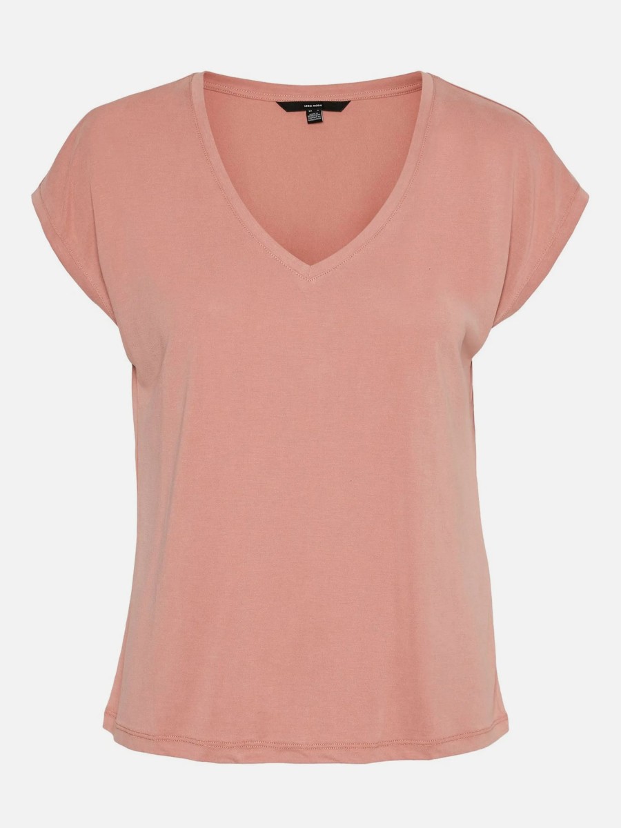 Frauen Vero Moda Shirts & Tops | Vero Moda Vmfilli Ss V-Neck Tee T-Shirt