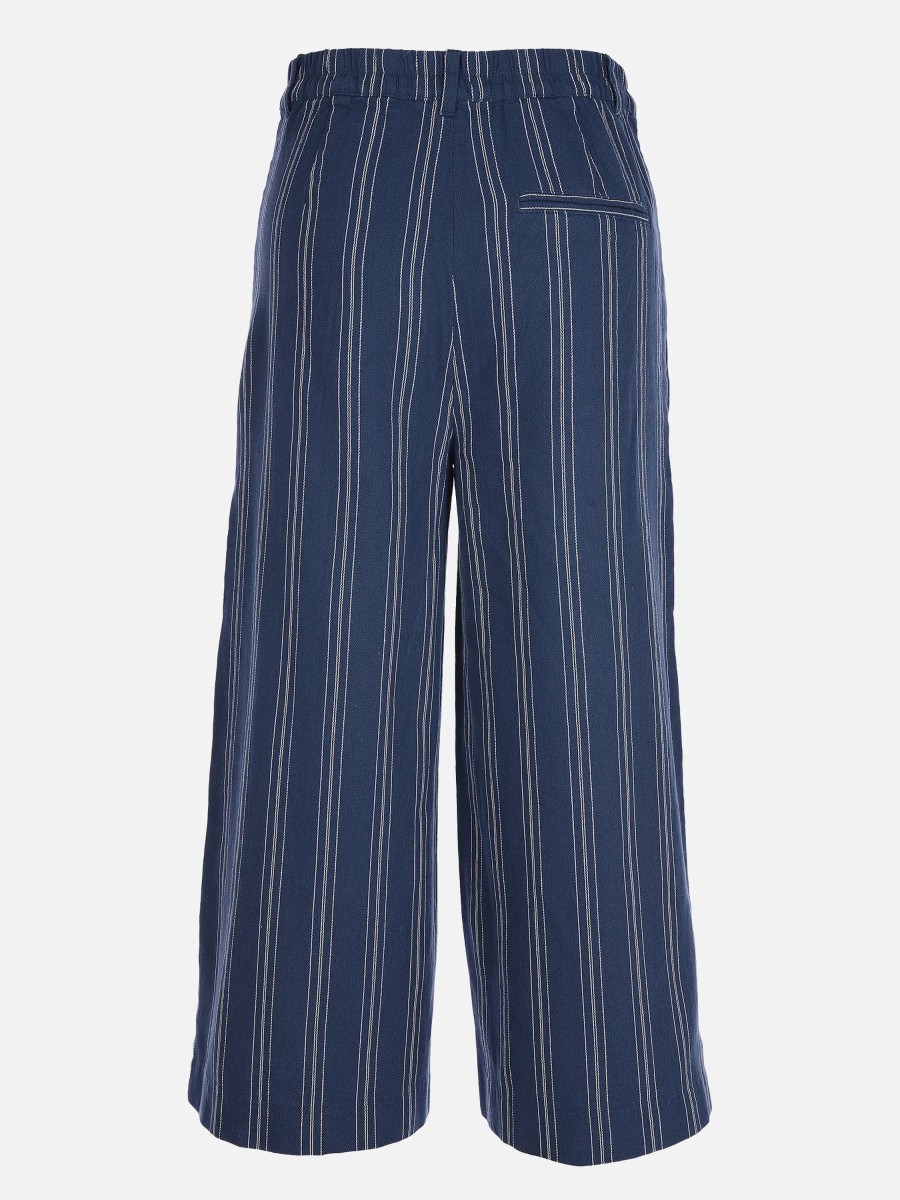 Frauen Tom Tailor Hosen | Damen Culotte Im Streifenmuster