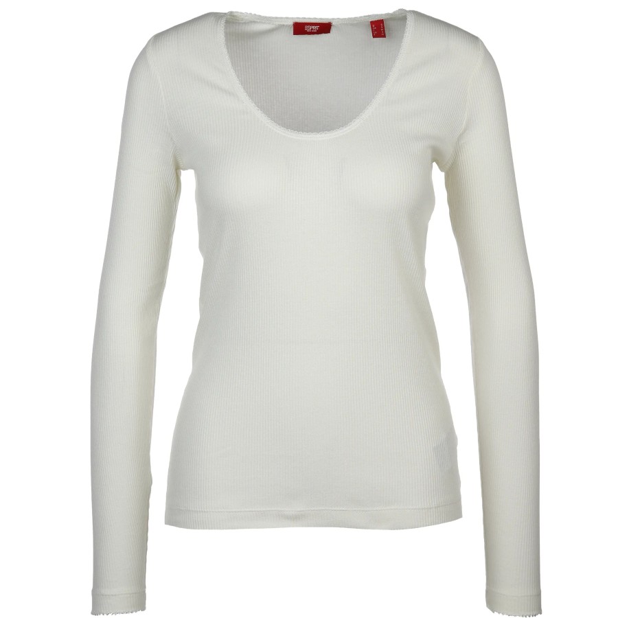 Frauen Esprit Shirts & Tops | Damen Langarmshirt In Rippoptik