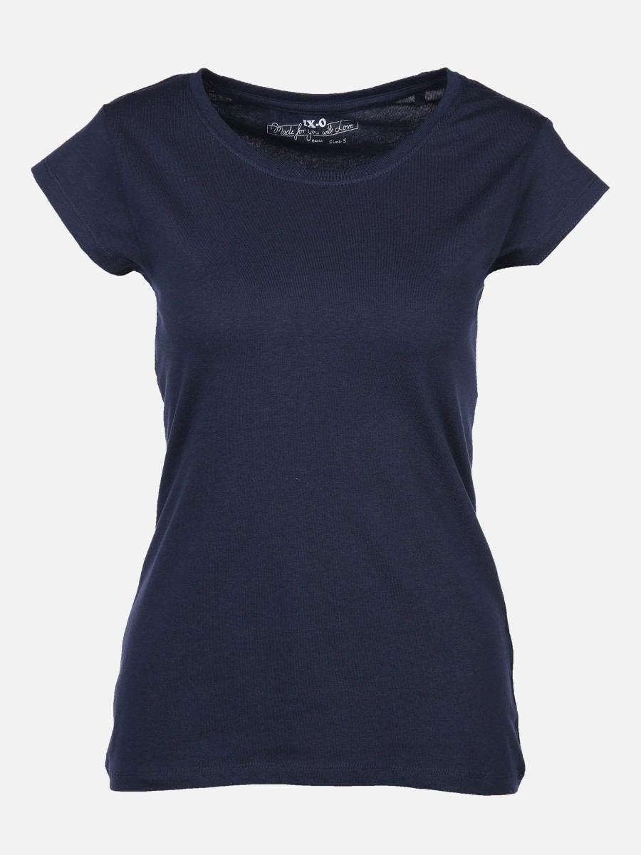 Frauen IX-O Shirts & Tops | Damen T-Shirt Unifarben