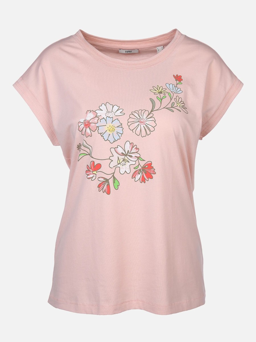 Frauen Esprit Shirts & Tops | Damen Shirt Mit Blumenprint