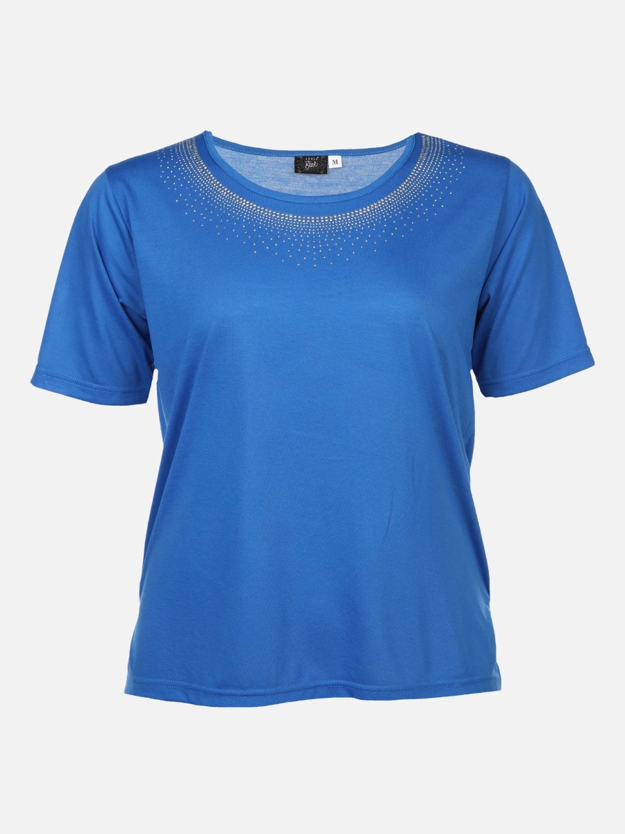 Frauen Sonja Blank Grose Grosen | Grose Grosen Shirt Mit Glitzersteinchen