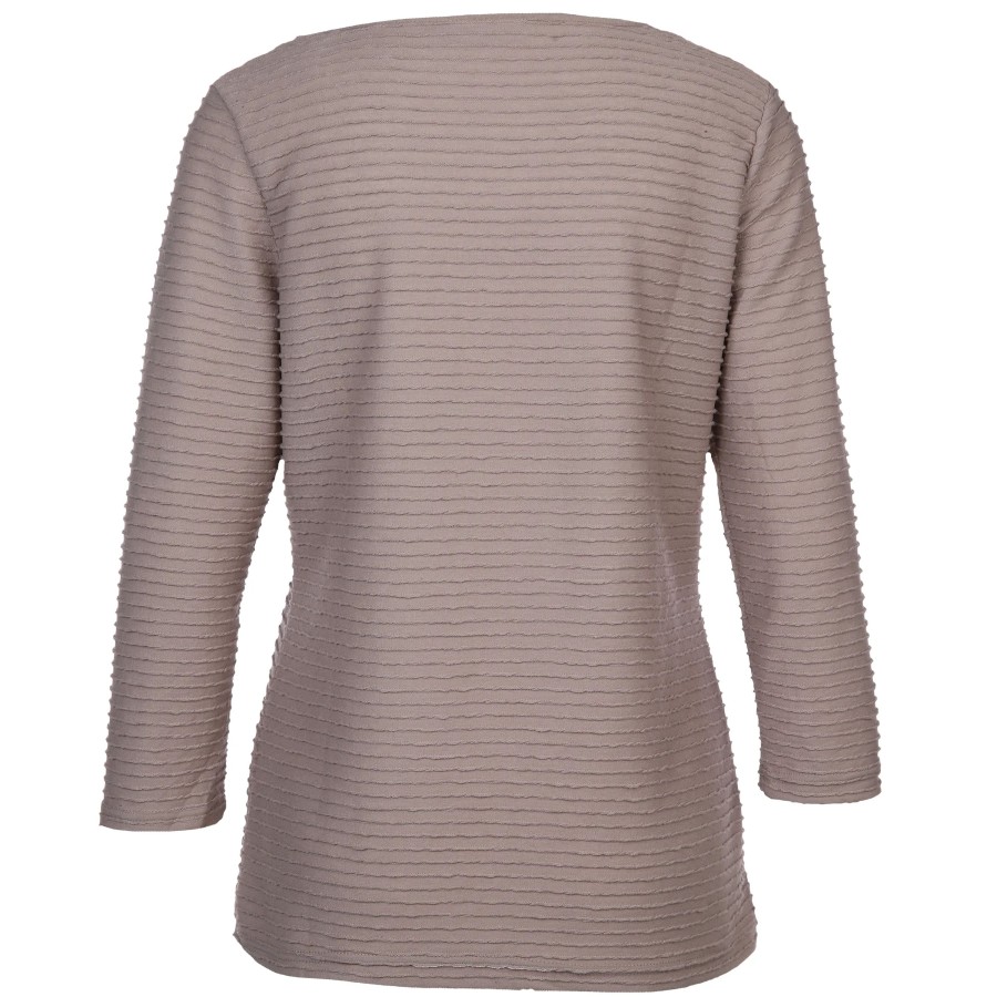 Frauen Sure Shirts & Tops | Damen Strukturshirt Mit 3/4 Arm