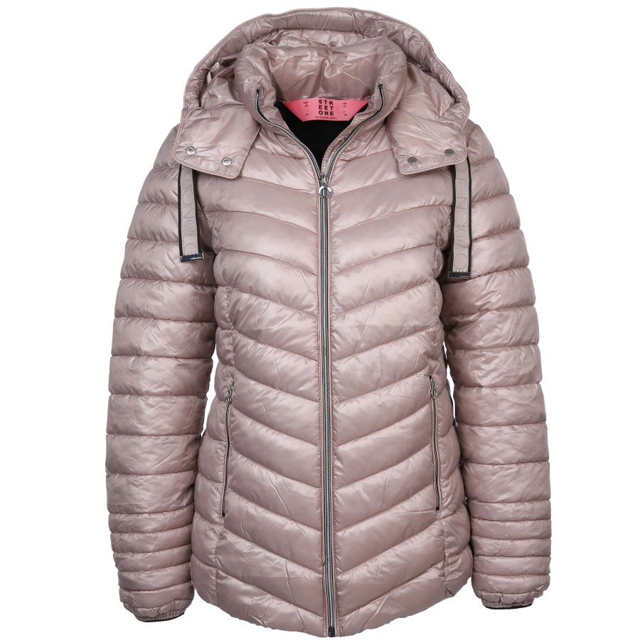 Frauen Street One Jacken & Mantel | Damen Steppjacke Mit Abnehmbarer Kapuze