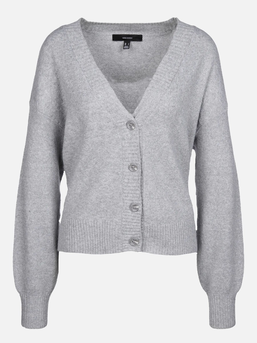 Frauen Vero Moda Pullover & Cardigans | Vero Moda Vmdoffy Ls V-Neck But Strickweste