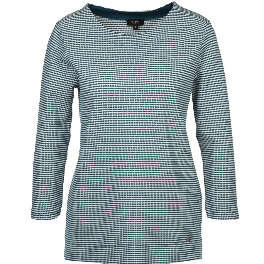 Frauen Sure Shirts & Tops | Damen Jacquard Shirt Mit 3/4 Arm