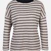 Frauen Sure Pullover & Cardigans | Damen Sweatshirt Mit Streifen Und 3/4 Armel