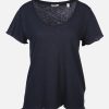 Frauen Esprit Shirts & Tops | Damen T-Shirt Mit Saumkanten