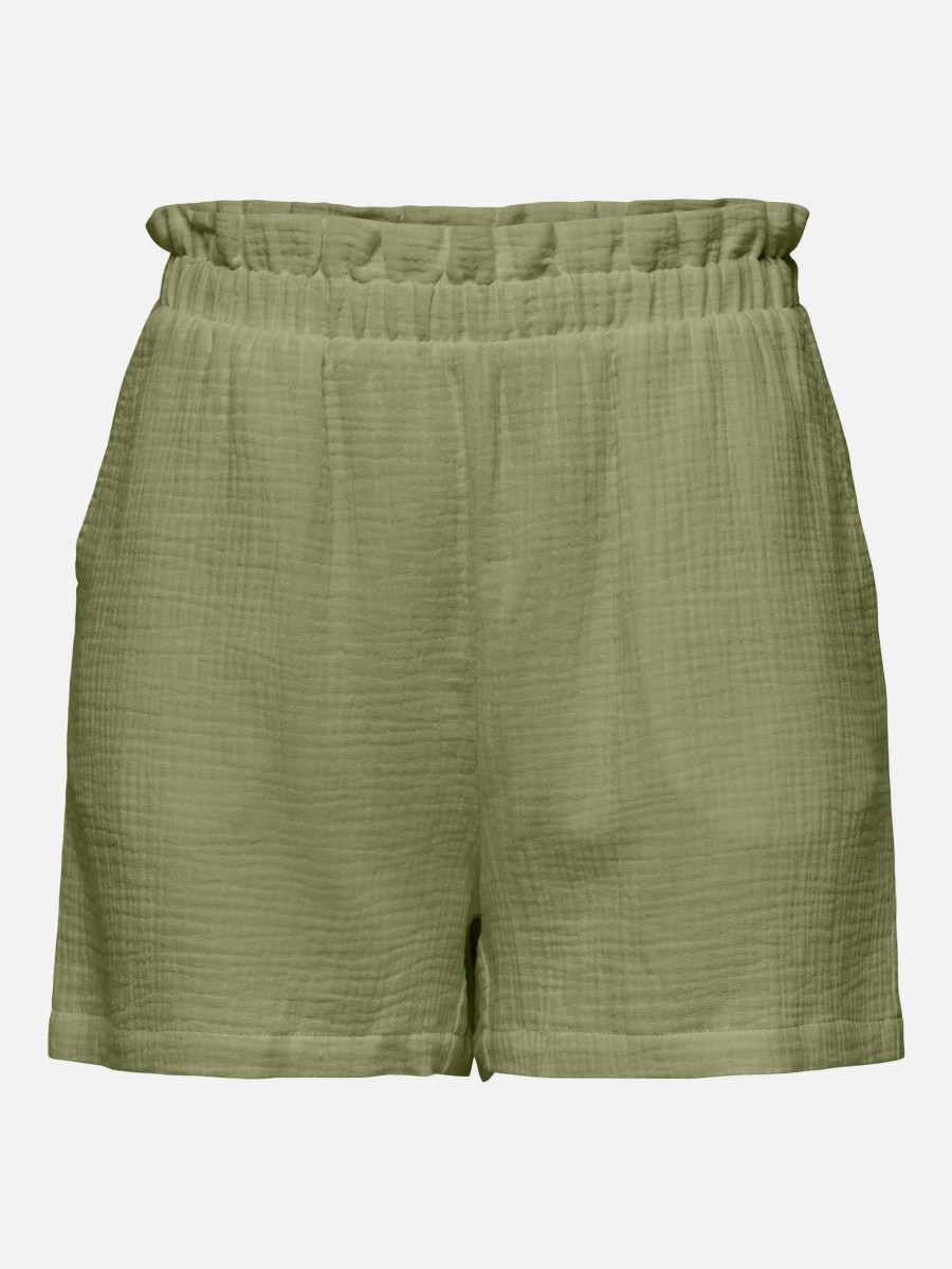 Frauen Jacqueline Hosen | Damen Shorts In Waffelstruktur