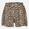 Frauen IX-O Hosen | Damen Highwaist Shorts Mit Leoprint