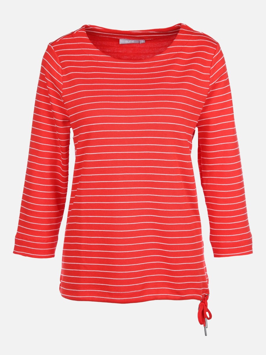 Frauen Sure Shirts & Tops | Damen Sweatshirt Im Streifenlook