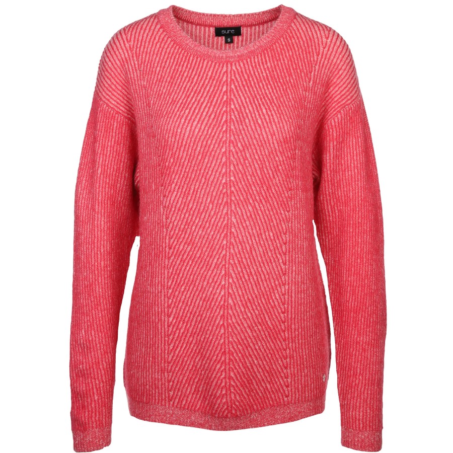 Frauen Sure Pullover & Cardigans | Damen Strickpullover In Rippstruktur