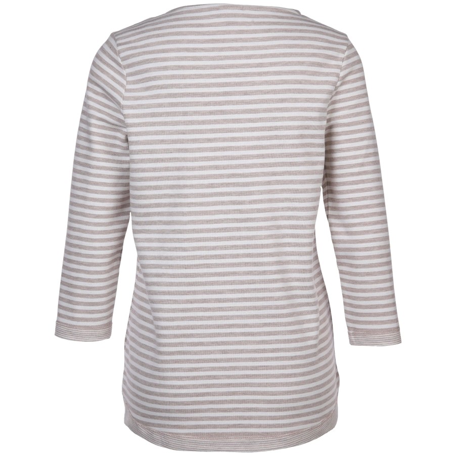 Frauen Sure Shirts & Tops | Damen Streifenshirt Mit 3/4 Arm