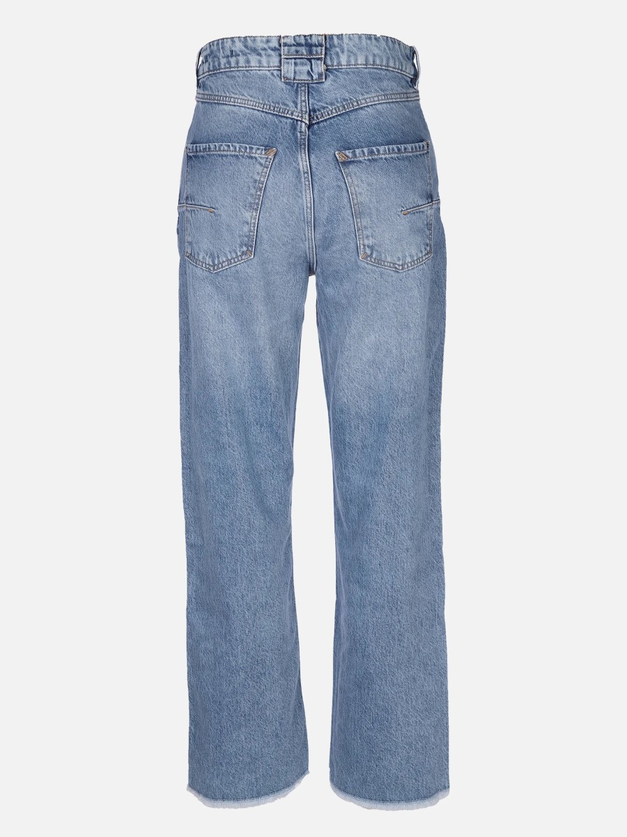 Frauen Esprit Hosen | Damen Jeans "Dad Fit" Mit Abnutzungsdetails