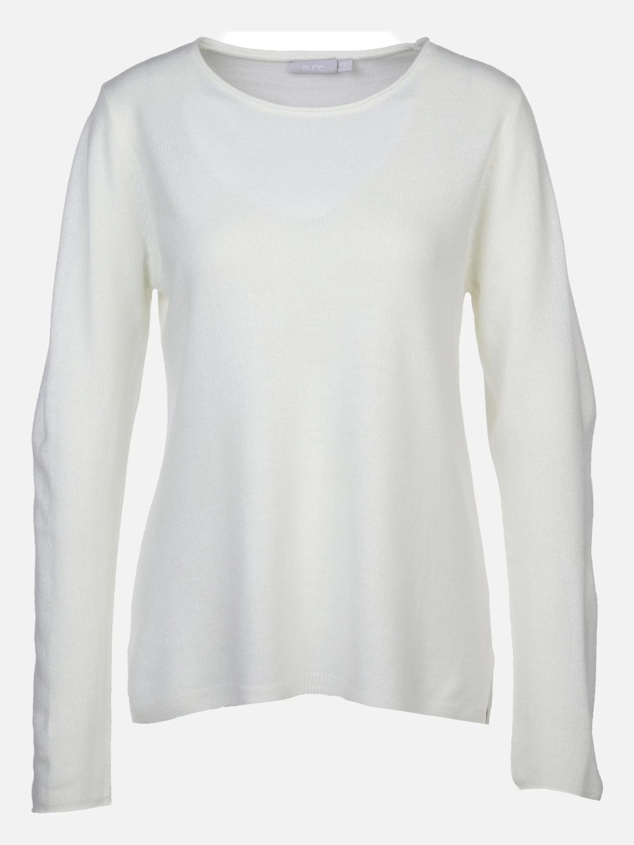 Frauen Sure Pullover & Cardigans | Damen Pullover "Cashmere-Like" Unifarben