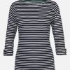 Frauen Sure Grose Grosen | Damen Ringelshirt Mit 3/4 Arm