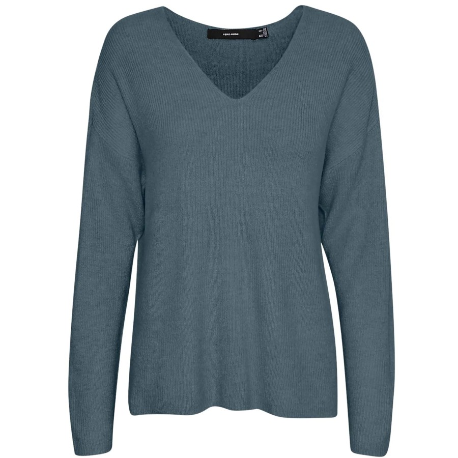 Frauen Vero Moda Pullover & Cardigans | Vero Moda Vmcrewlefile Ls V-Nec Strickpullover