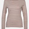 Frauen Tom Tailor Shirts & Tops | Damen Longsleeve Im Streifenlook