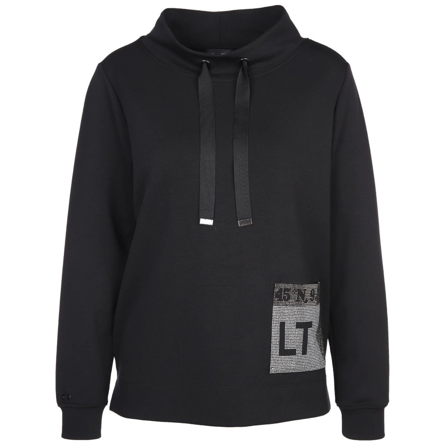 Frauen Lisa Tossa Pullover & Cardigans | Damen Sweatshirt Mit Stehkrage Und Bindeband