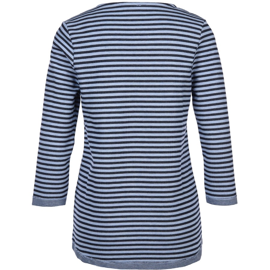 Frauen Sure Shirts & Tops | Damen Streifenshirt Mit 3/4 Arm