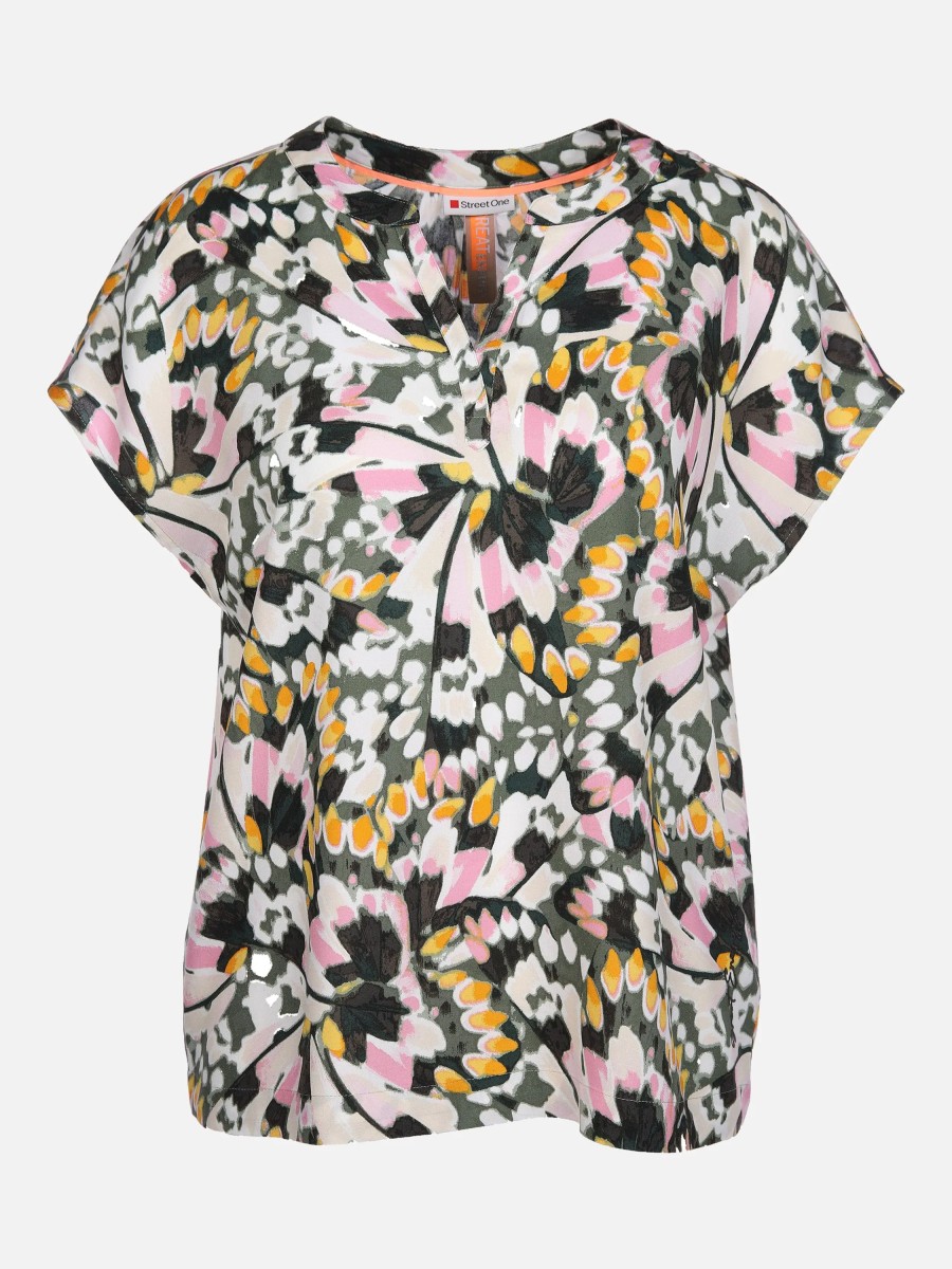 Frauen Street One Blusen | Damen Blusenshirt Im Blumendessin