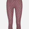 Frauen Sure Hosen | Damen Capri Leggings Mit Minimalprint