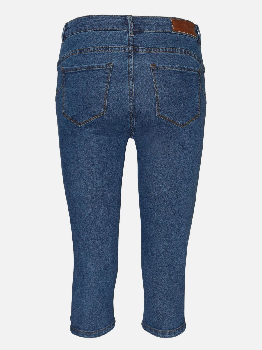 Frauen Vero Moda Hosen | Vero Moda Vmhot Seven 3/4 Dnm Capri-Jeans