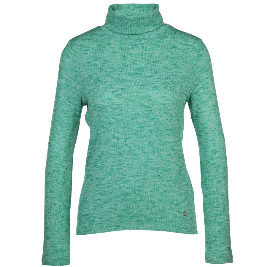 Frauen Sure Shirts & Tops | Damen Rollkragenpullover In Melierter Optik