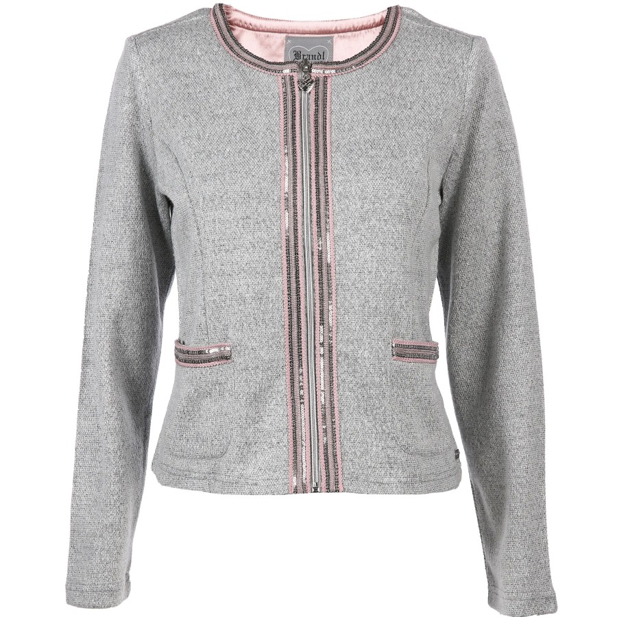 Frauen Brandl Tracht Pullover & Cardigans | Damen Trachtenjacke Mit Pailletten