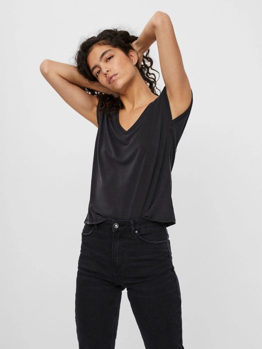 Frauen Vero Moda Shirts & Tops | Vero Moda Vmfilli Ss V-Neck Tee T-Shirt