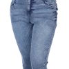 Frauen Sonja Blank Hosen | Grose Grosen Capri Jeans