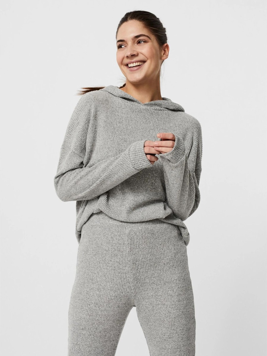 Frauen Vero Moda Pullover & Cardigans | Vero Moda Vmtia Rib L/S Oversiz Sweatpullover