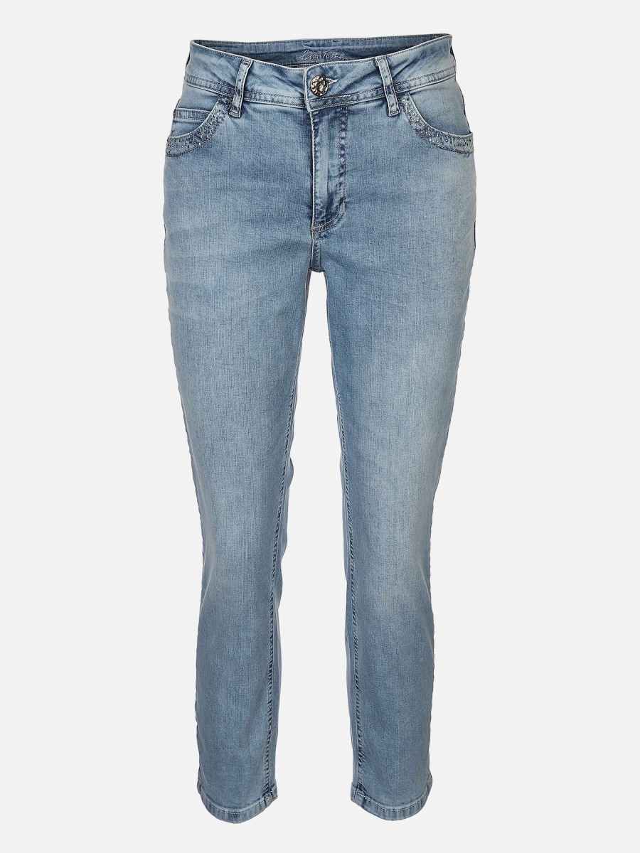 Frauen Lisa Tossa Hosen | Damen Jeans Mit Glitzersteinchen