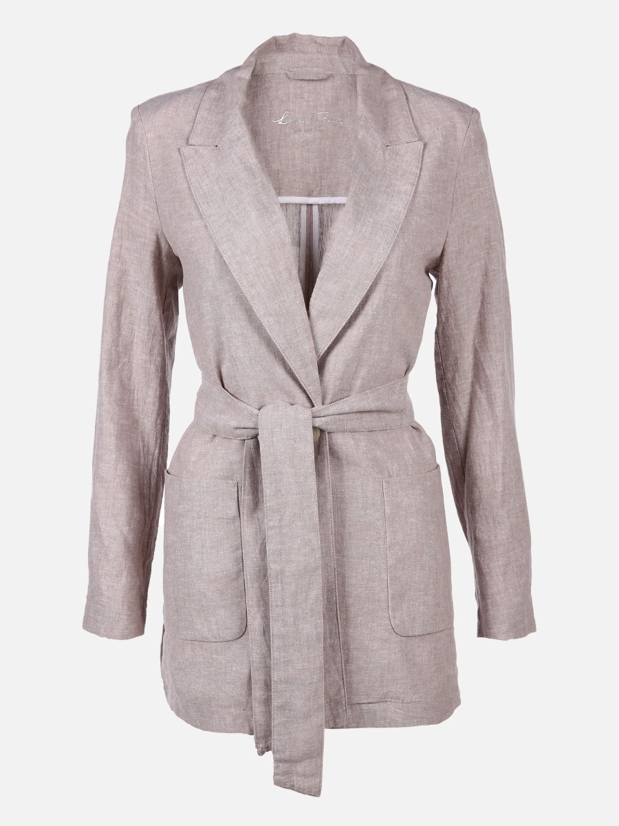 Frauen Lisa Tossa Jacken & Mantel | Damen Leinenblazer In Langer Form