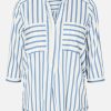 Frauen Vero Moda Blusen | Vero Moda Vmerika Stripe 3/4 Sh Bluse Mit 3/4 Arm