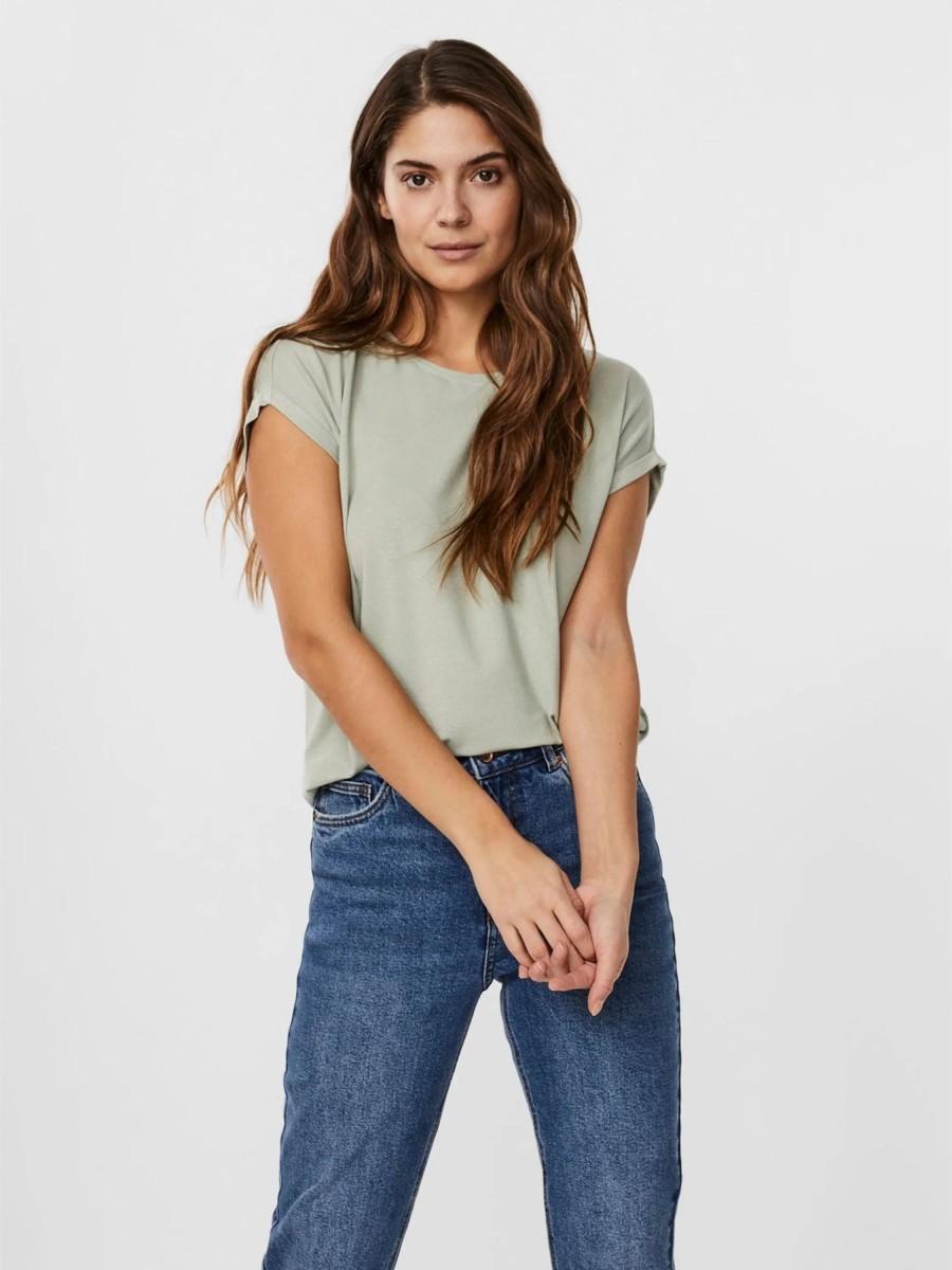 Frauen Vero Moda Shirts & Tops | Vero Moda Vmlava Plain Ss Top L Shirt