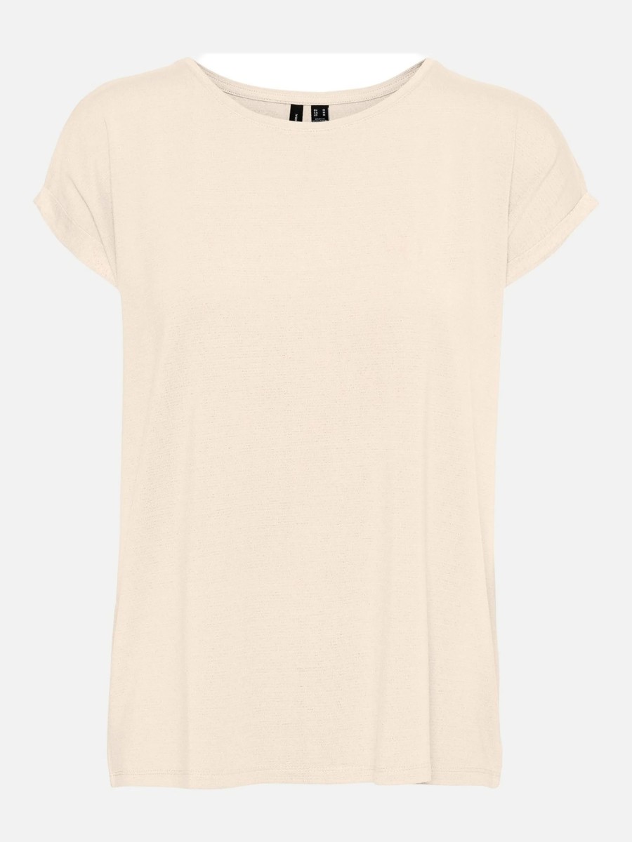 Frauen Vero Moda Shirts & Tops | Vero Moda Vmlava Plain Ss Top L Shirt