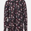 Frauen edc Blusen | Damen Bluse Mit Weitem V-Ausschnitt Im Blumenprint