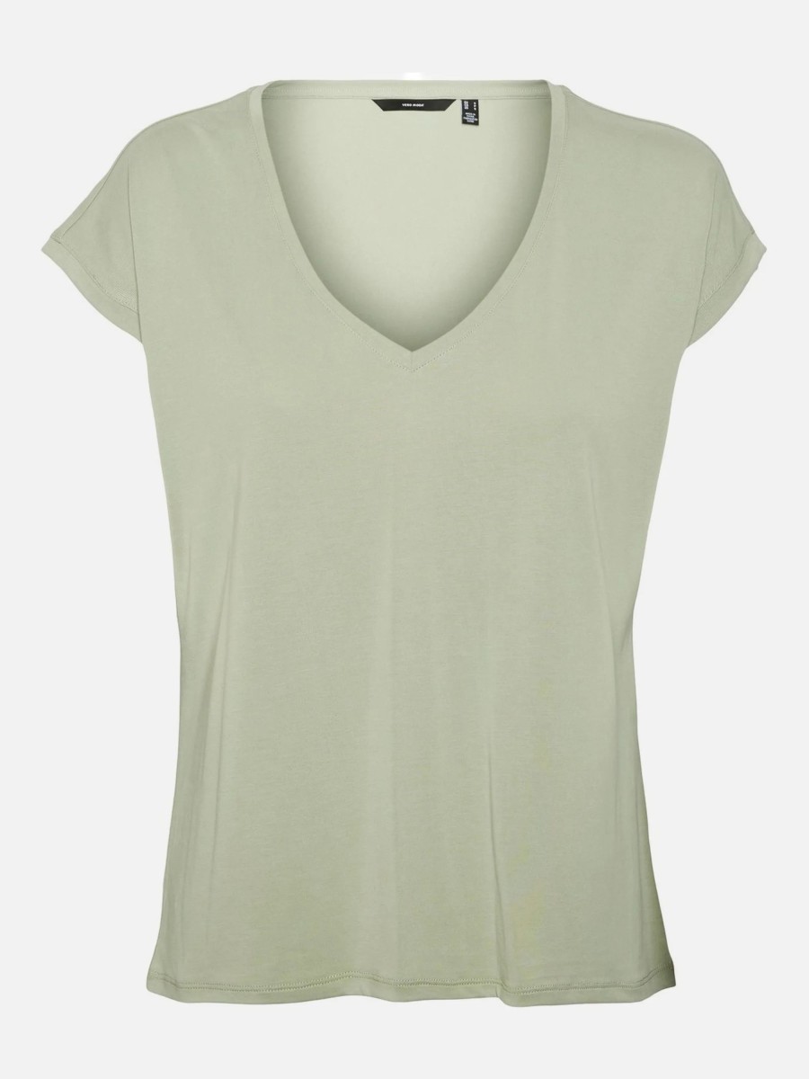 Frauen Vero Moda Shirts & Tops | Vero Moda Vmfilli Ss V-Neck Tee T-Shirt