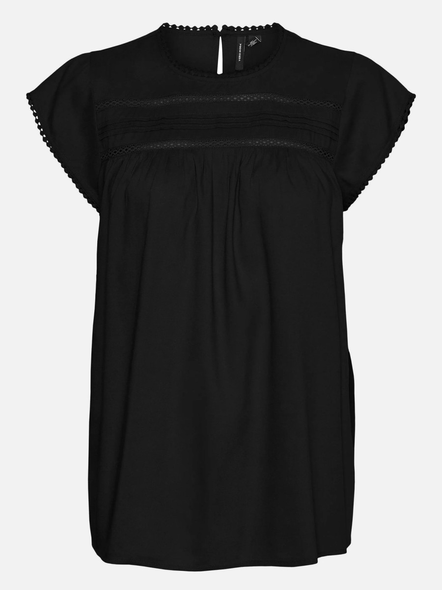 Frauen Vero Moda Blusen | Vero Moda Vmdebbie Pleat S/L To Schlupfbluse