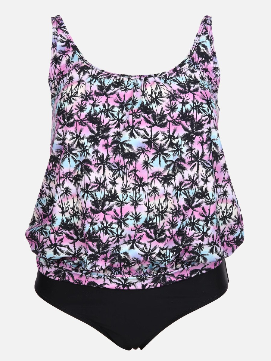 Frauen Sonja Blank Bade & Strandmode | Grose Grosen Tankini Mit Alloverprint