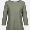 Frauen Sure Shirts & Tops | Damen Strukturshirt Mit 3/4 Arm