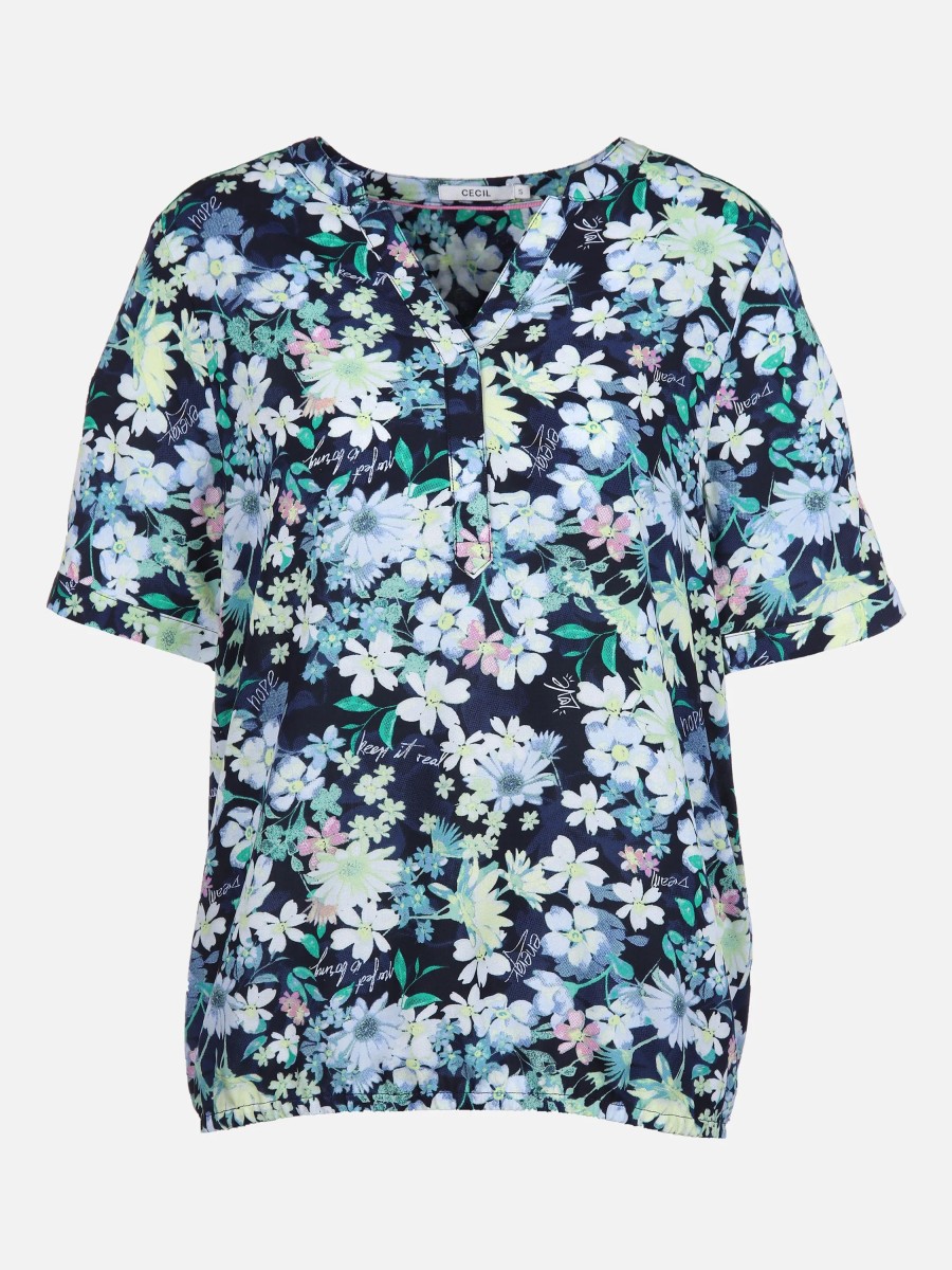 Frauen Cecil Blusen | Damen Bluse Mit Alloverprint